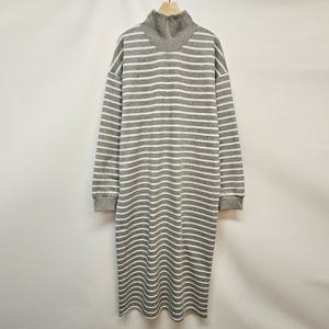 [샵앤][샵앤] 국산 여성 터틀넥 단가라 기모 롱원피스 LL-WDR-50