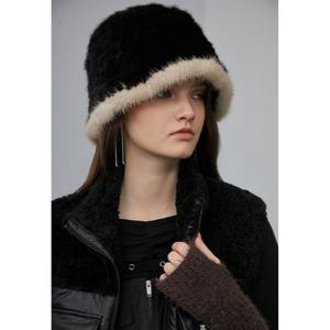 [에고이스트]장식 컬러 배색 포인트 밍크 벙거지 EQ4AH163_DG