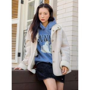 올리브데올리브 울혼방 스웨이드 리버시블 무스탕 점퍼 OM5WMB100