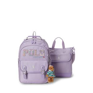 폴로 키즈 여아 7-16세 로고 플로럴 백팩 앤 슈즈 백 세트(CWPOACCG9P20030530)