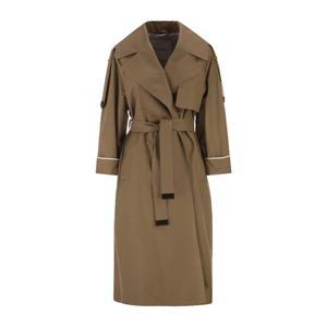 막스마라 더큐브 워터리펠런트 트윌 벨티드 트렌치 코트 261902