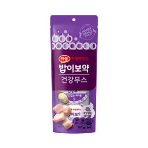 [하림펫푸드] 밥이보약 건강무스 걱정없는 헤어볼 40g3입 120g/고양이 습식 파우치