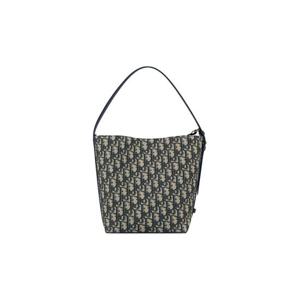 디올 스몰 디올스타 버킷백 디올 오블리크 자카드 토날 스무스 카프스킨 디테일 블루 M2854UTZQ-M928