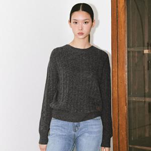 [마리끌레르][정가89,000]캐시미어 케이블 니트(MAEDKN05MCH)