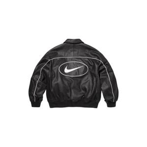 Supreme슈프림 x 나이키 레더 바시티 자켓 블랙   25SS HF9634-010