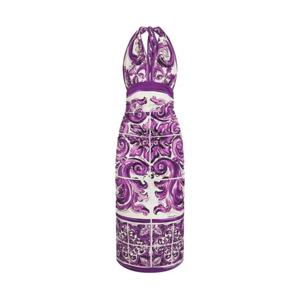 돌체앤가바나 그래픽 프린트 미디 드레스 F6TSVTFHAA2