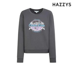 헤지스레이디스  (HSTS6A202) 맨투맨 차콜그레이