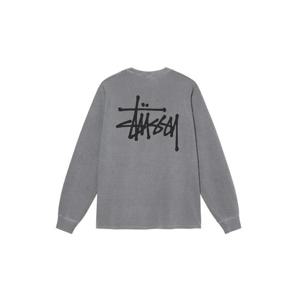 Stussy스투시 베이직 스투시 피그먼트 다이드 롱슬리브 티셔츠 그레이 2022 1994838