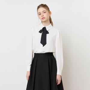 [TAG 199000원][케네스레이디]배색 리본타이 베이직 블라우스 EVBLPA9700