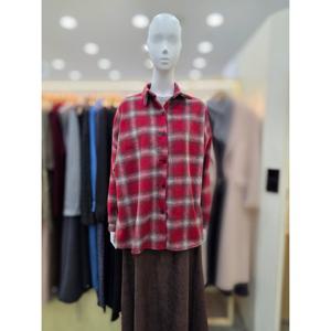 [플라스틱아일랜드]피치기모체크 블라우스 PR7XD1B1_DJ