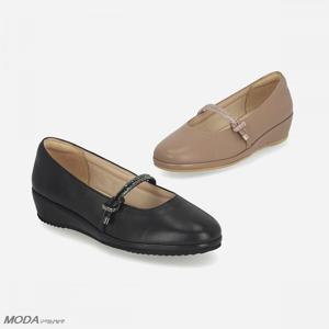 [엘칸토]경량 쿠션 경량 웨지 여성 펌프스 2XWD19X_GN