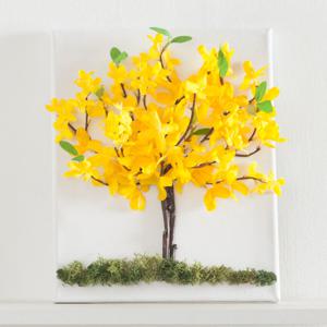 개나리 조화 액자 set 30cm 인테리어 봄 꽃 벽 장식 벽걸이 소품 행사 꾸미기