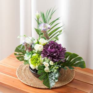 수국 성묘 센터피스 조화 꽃 페로루체 수반 Bset 43cm 납골당 산소 추모 테이블 장식