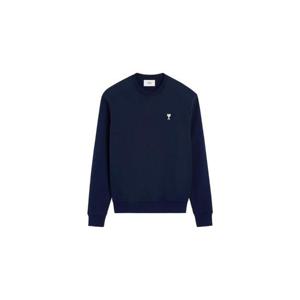 AMI아미 스몰 하트 로고 코튼 스웨트셔츠 네이비 화이트 HSW060-730-430