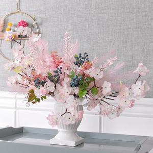 벚꽃 조화 센터피스 엄브렐러 58cm 인테리어 봄 테이블 장식 소품 행사 꾸미기