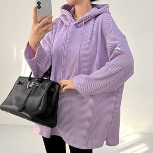 나야홍 / 아이우먼 빅골지핸드니트후드티 RAX020M601 빅사이즈