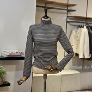 [반에이크]VB5ZTSM319Z_세미 줄무늬 폴라 티셔츠