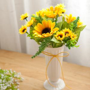해바라기 성묘 화분 조화 꽃 샤니 set 35cm (DIY) 납골당 산소 추모 테이블 장식