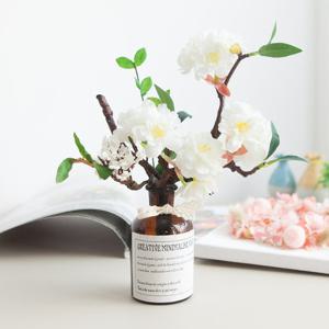 벚꽃 조화 화병 레이스 set 22cm 2컬러 인테리어 봄 테이블 장식 소품 행사 꾸미기