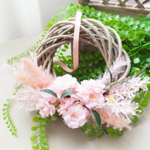 벚꽃 조화 리스 아네스 22cm 인테리어 봄 벽걸이 현관 문 꾸미기 행사 소품
