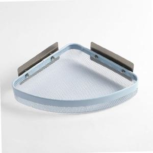 스텐망 접착식 코너선반(블루) 욕실 수납선반