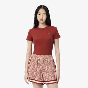 [라코스테공식] 여성 립조직 슬림핏 반팔 티셔츠 TF5538-55G AFS