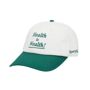 스포티앤리치 AC040516006WH01 WHITE/ALPINE 헬스 이즈 웰스 (Health Is Wealth) 로고 자수 볼캡