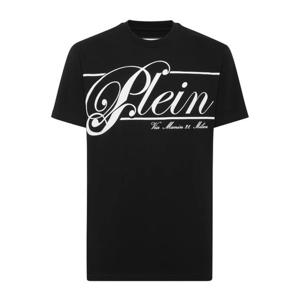 필립플레인 로고 프린트 크루넥 반팔 티셔츠 FAECMTK847302 BLA