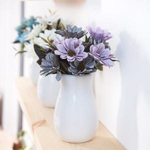 데이지 조화 화병 엔틱 밀크 set 21cm (DIY) 6컬러 인테리어 꽃 테이블 장식