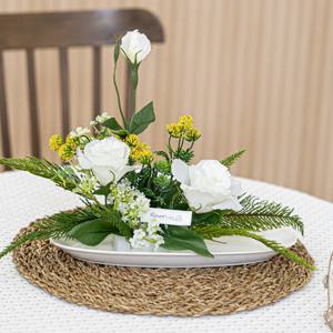 페키니아 조화 센터피스 수반 set 46cm 인테리어 꽃 테이블 행사 장식 소품 꾸미기