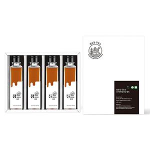 불로동주유소 국산 100% 참기름 150ml*2병+들기름 150ml*2병