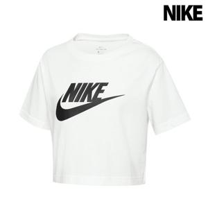 나이키 여성 크롭 반팔티 NSW 에센셜 퓨추라 화이트 BV6175-100
