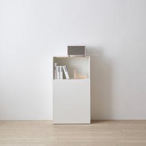 리바트 로넌 화이트 3단 600 책장 (도어형)