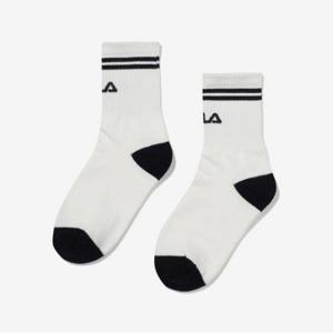 [휠라키즈] 리니어 로고 장목양말 (FK3SCG1011X_OWH)