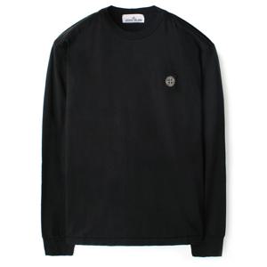 24FW 스톤 가슴패치 긴팔티 블랙 811522713 A0029