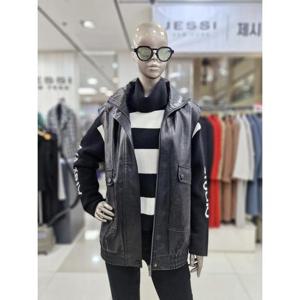 제시뉴욕 세이브존04 레더 하이넥 오버핏 조끼 bf15nlvq001000