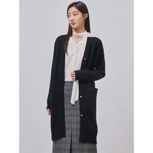 [빈폴레이디스] 캐시미어 혼방 롱 카디건  블랙 (BF4X5AC035)