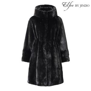 [진도] Elfee 풀스킨 휘메일 밍크 후드 롱코트 (E8W3EC14)