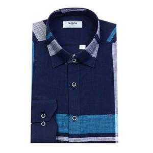 [레노마(셔츠)]RMSSL0142NY 블럭 빅체크 캐주얼 슬림핏 긴소매