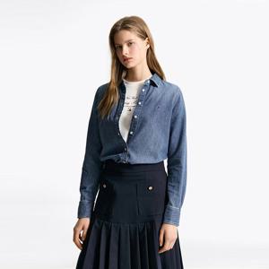 [공식][타미힐피거] 미드 블루 데님 셔츠 (T22F0WSH004WT21A9)