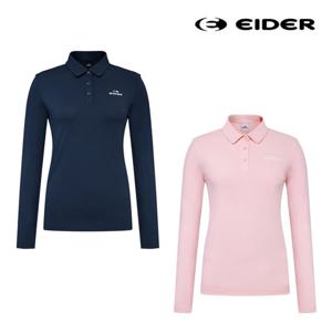 [아이더]여성 간절기 카라티 솔리드 긴팔 폴로 티셔츠 DWP25282