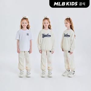 [택가149,000원][MLB키즈 공식] 25SS 바시티 우븐 맨투맨 3세트 NY (D.Cream) 7AS2V2351-50CRD