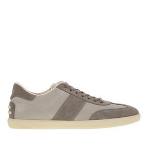 토즈 스무스 가죽 앤 스웨이드 탭 로우탑 스니커즈 XXM68C0GC50