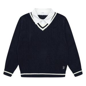 에꼴리에 HC14 주니어셔츠레이어드브이넥니트 25A5053