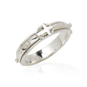 실버 묵주 회전반지