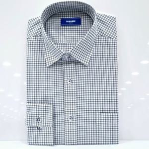 [레노마셔츠]슬림핏/부드러운 면100%/미니 체크/긴소매 셔츠 RMS