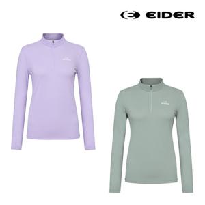 [아이더]여성 간절기 등산티 솔리드 긴팔 집업 티셔츠 DWP25281