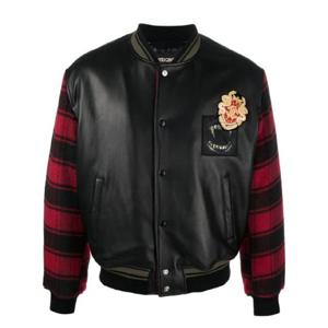 25 FW 로베르토 카발리 플레이드 소매 보머 재킷 PRP810PN001 TP438293034