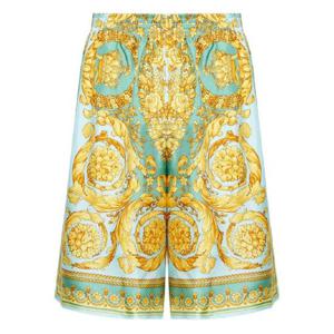 25 FW 베르사체 바로코 프린트 실크 쇼츠 10024761A13557 TP438306475