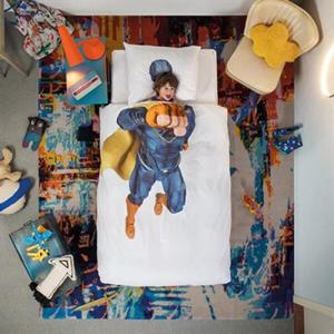 아트박스/스널크 슈퍼히어로 블루 침구세트 S-SS 누빔있음 (160x
